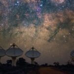 image of CSIRO’s ASKAP radio telescope on Wajarri Yamaji Country.